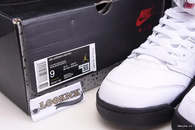 Rep TB Jordan Tongue (2020) 5 Retro Air Fire DA1911-102 Silver Red 0611